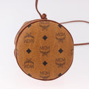 MCM Vicetos Logogram Shoulder Bag PVC Leather Brown Gold Auth hk3898-5