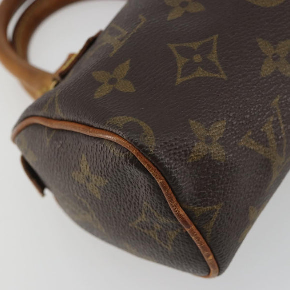 LOUIS VUITTON Monogram Mini Speedy Hand Bag M41534 LV Auth hk3900