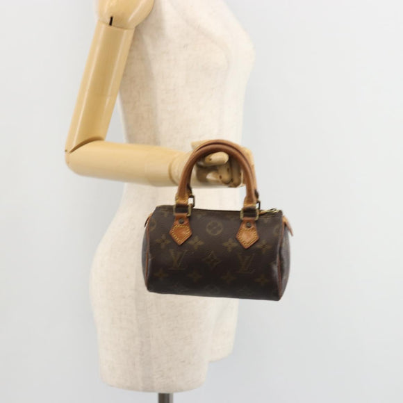 LOUIS VUITTON Monogram Mini Speedy Hand Bag M41534 LV Auth hk3900