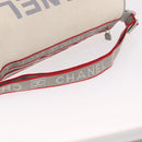 CHANEL Chanel Sports Shoulder Bag Nylon White Silver CC Auth hk3904-7