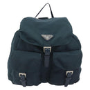 PRADA Backpack Nylon Navy Silver Auth hk3905-2