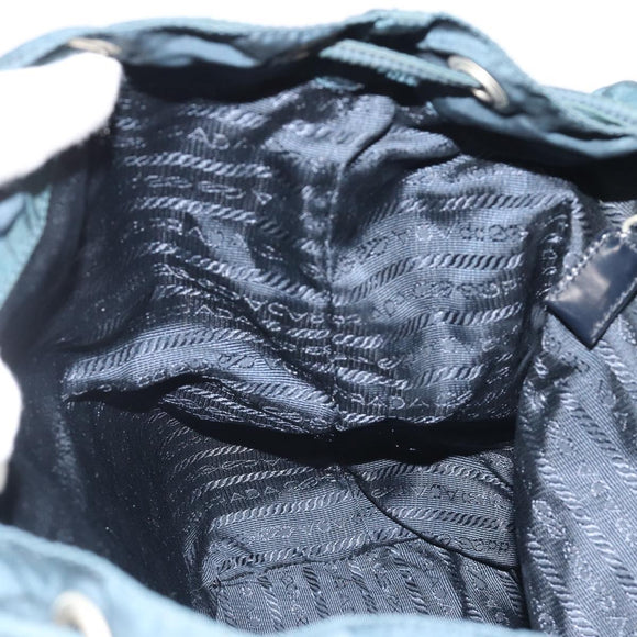 PRADA Backpack Nylon Navy Silver Auth hk3905