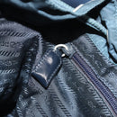 PRADA Backpack Nylon Navy Silver Auth hk3905-24