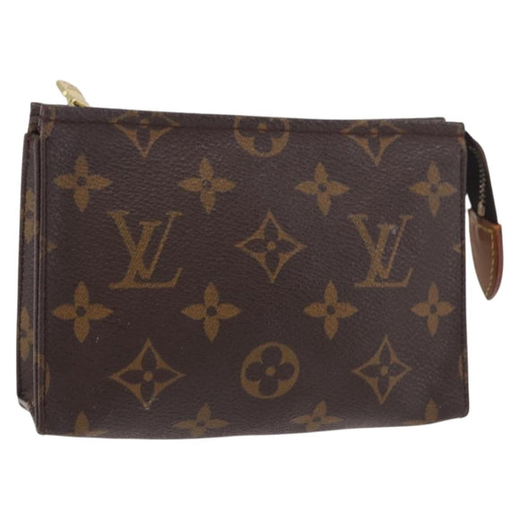 LOUIS VUITTON Monogram Poche Toilette 15 Pouch M47546 LV Auth hk3907