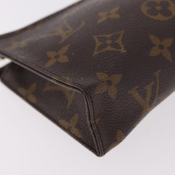 LOUIS VUITTON Monogram Poche Toilette 15 Pouch M47546 LV Auth hk3907