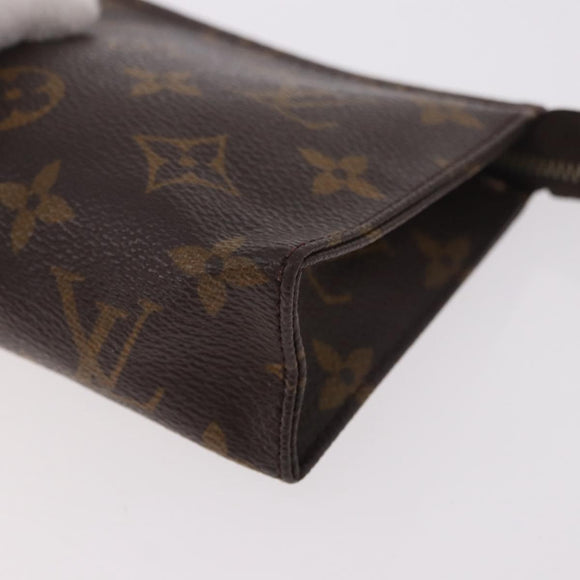 LOUIS VUITTON Monogram Poche Toilette 15 Pouch M47546 LV Auth hk3907