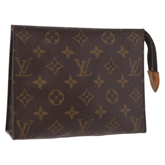 LOUIS VUITTON Monogram Poche Toilette 19 Pouch M47544 LV Auth hk3909