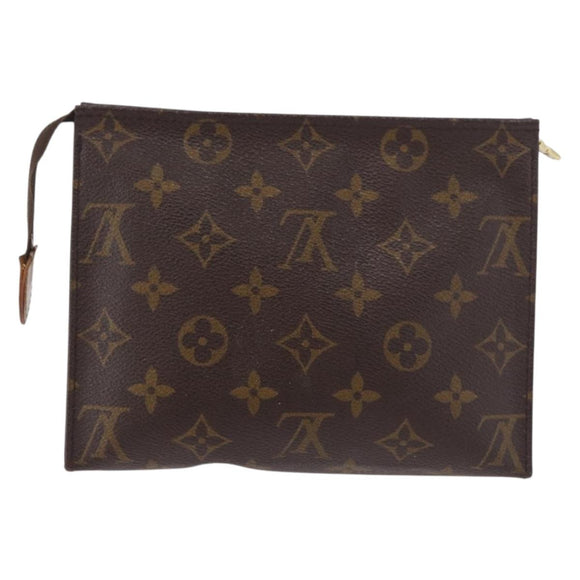 LOUIS VUITTON Monogram Poche Toilette 19 Pouch M47544 LV Auth hk3909