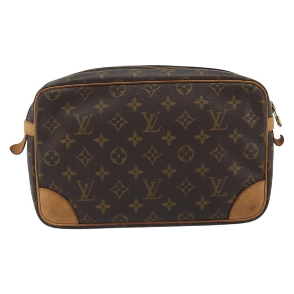 LOUIS VUITTON Monogram Compiegne 28 Clutch Tas M51845 LV Auth hk3912