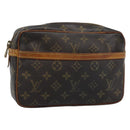 LOUIS VUITTON Monogram Compiegne 23 Clutch Bag M51847 LV Auth hk3914-1