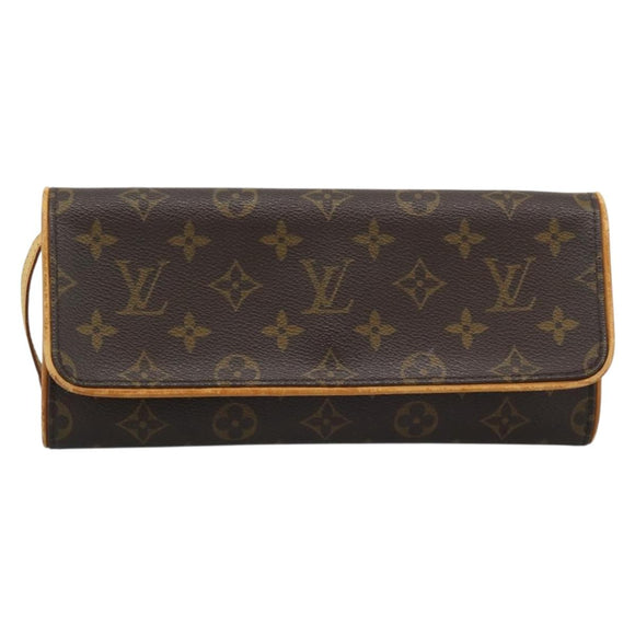 LOUIS VUITTON Monogram Pochette Twin GM Shoulder Bag M51852 LV Auth hk3915