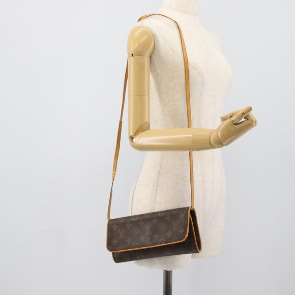 LOUIS VUITTON Monogram Pochette Twin GM Shoulder Bag M51852 LV Auth hk3915