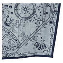 HERMES Carre 140 Scarf ""Peuple Du Vent"" Cashmere Navy Auth hk3921M-10
