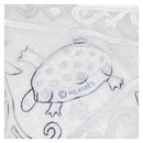 HERMES Carre 140 Scarf ""Peuple Du Vent"" Cashmere Navy Auth hk3921M-11