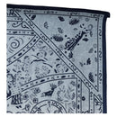 HERMES Carre 140 Scarf ""Peuple Du Vent"" Cashmere Navy Auth hk3921M-4