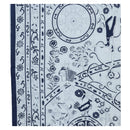 HERMES Carre 140 Scarf ""Peuple Du Vent"" Cashmere Navy Auth hk3921M-5