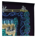 HERMES Carre 140 Scarf ""Le Paradis du Ray"" Cashmere Navy Auth hk3922M-4