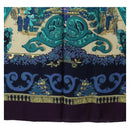 HERMES Carre 140 Scarf ""Le Paradis du Ray"" Cashmere Navy Auth hk3922M-9