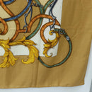 HERMES Carre 140 Scarf ""LINSTRVCTON DU ROY"" Cashmere Brown Auth hk3924V-10