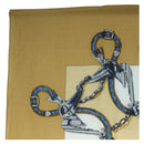 HERMES Carre 140 Scarf ""LINSTRVCTON DU ROY"" Cashmere Brown Auth hk3924V-2