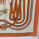HERMES Carre 140 Scarf ""Grand Tralala"" Cashmere Beige Auth hk3925V-10