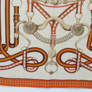 HERMES Carre 140 Scarf ""Grand Tralala"" Cashmere Beige Auth hk3925V-9