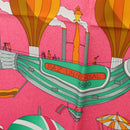 HERMES Carre 90 Scarf ""LES FOLIES DU CIEL"" Silk Pink Auth hk3927V-12