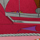 HERMES Carre 90 Scarf ""LES FOLIES DU CIEL"" Silk Pink Auth hk3927V-13