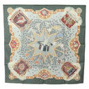 HERMES Carre 90 Scarf ”La Magie"" Silk Gray Auth hk3928M-13