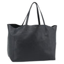 CELINE Horizontal Cabas Tote Bag Leather Black Gold Auth hk3929A-1