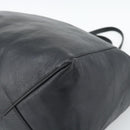 CELINE Horizontal Cabas Tote Bag Leather Black Gold Auth hk3929A-10