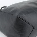 CELINE Horizontal Cabas Tote Bag Leather Black Gold Auth hk3929A-11