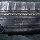 CELINE Horizontal Cabas Tote Bag Leather Black Gold Auth hk3929A-14