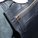 CELINE Horizontal Cabas Tote Bag Leather Black Gold Auth hk3929A-18