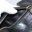 CELINE Horizontal Cabas Tote Bag Leather Black Gold Auth hk3929A-20