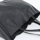 CELINE Horizontal Cabas Tote Bag Leather Black Gold Auth hk3929A-6