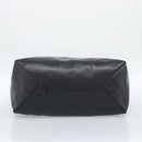 CELINE Horizontal Cabas Tote Bag Leather Black Gold Auth hk3929A-9