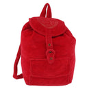 Gianni Versace Backpack Pile Red Silver Auth hk3931-13