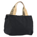 BURBERRY Hand Bag Nylon Black Silver Auth hk3932-1
