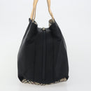 BURBERRY Hand Bag Nylon Black Silver Auth hk3932-3