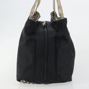 BURBERRY Hand Bag Nylon Black Silver Auth hk3932-4
