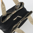 BURBERRY Hand Bag Nylon Black Silver Auth hk3932-6