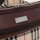 BURBERRY Nova Check Body Bag Canvas Beige Silver Auth hk3936-10