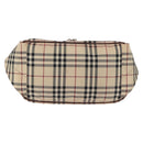 BURBERRY Nova Check Body Bag Canvas Beige Silver Auth hk3936-2