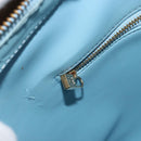 LOUIS VUITTON Monogram Vernis Houston Hand Bag Baby Blue M91005 LV Auth hk3937-22