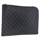 LOUIS VUITTON Damier Graphite Pochette Jules GM Clutch Bag M41501 LV Auth hk3943-1