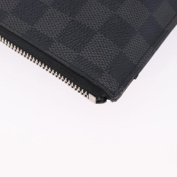LOUIS VUITTON Damier Graphite Pochette Jules GM Clutch Bag M41501 LV Auth hk3943