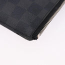 LOUIS VUITTON Damier Graphite Pochette Jules GM Clutch Bag M41501 LV Auth hk3943-14