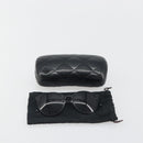 CHANEL Sunglasses Plastic Black CC Auth hk3945-12