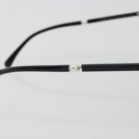 CHANEL Sunglasses Plastic Black CC Auth hk3945